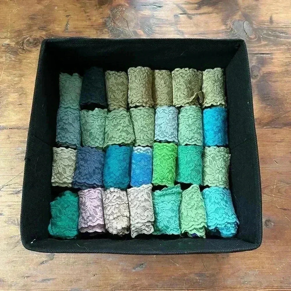 Black Canvas Square Storage Bin NEW - Picture 2 of 9